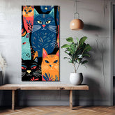 Painting by numbers illustration 3 cats
